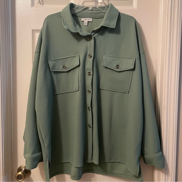 Sage Green Sabrina Lauren Shirt/Jacket - Picture 2 of 6